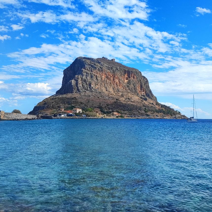 The rock of Monemvasia, Greece