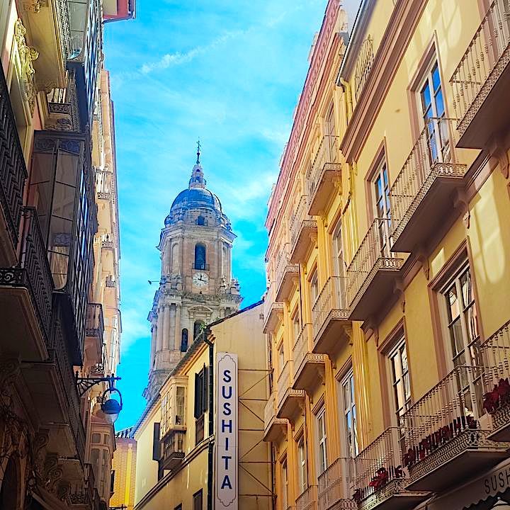 Old town in Málaga, Spain