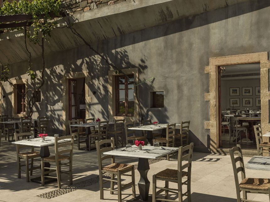 Breakfast outdoor -  Kinsterna Hotel in Monemvasia, Greece