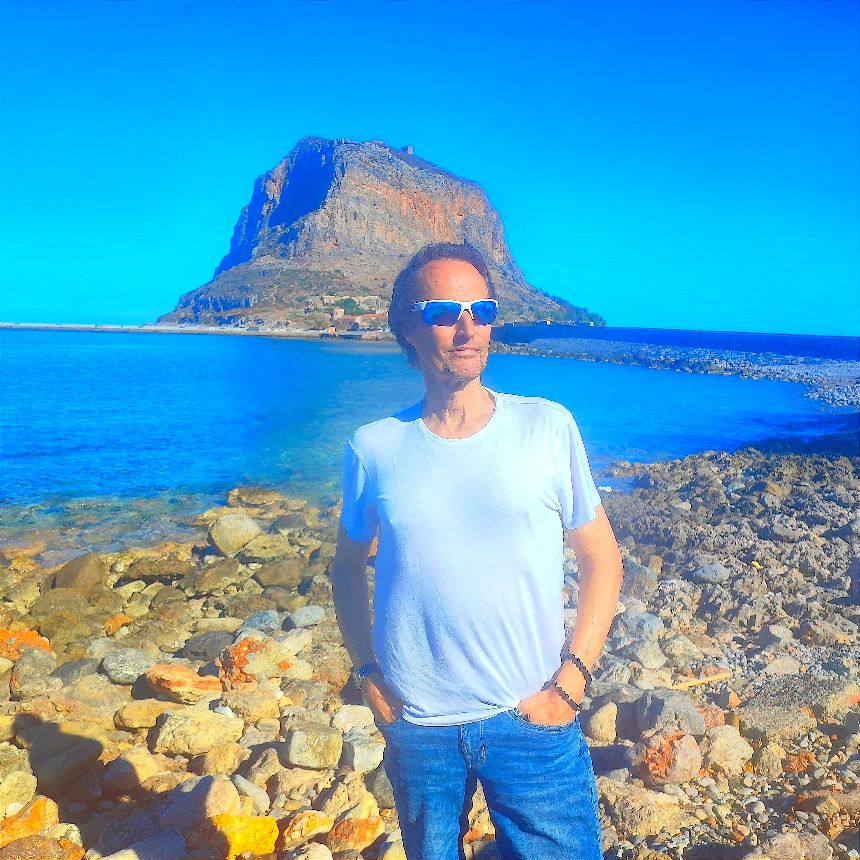 Karl-Heinz Limberg in Monemvasia, Greece