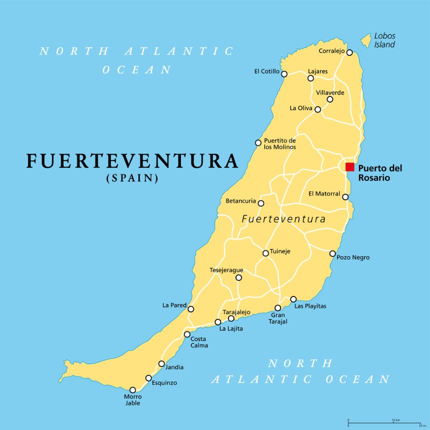 Karte von Fuerteventura - ©istock
