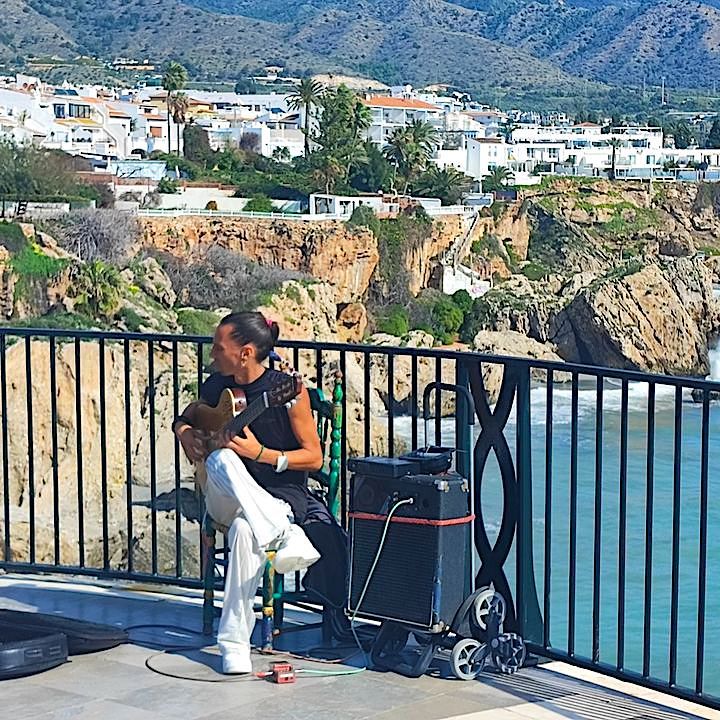Street musician in Nerja, Spain