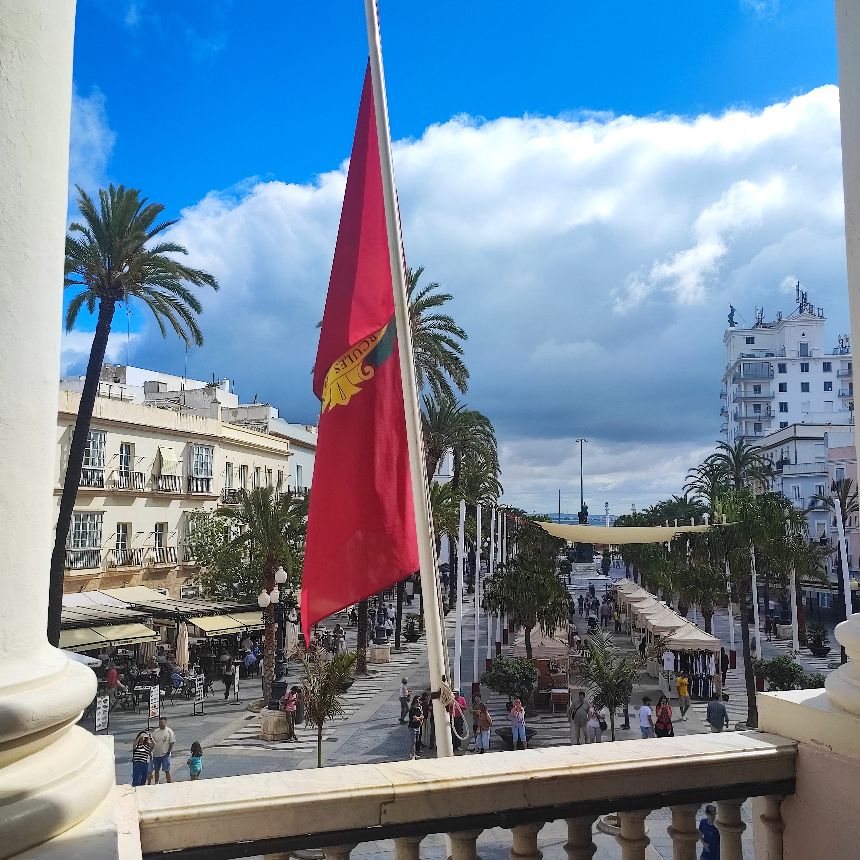 Blick vom Rathaus in Cádiz, Spanien