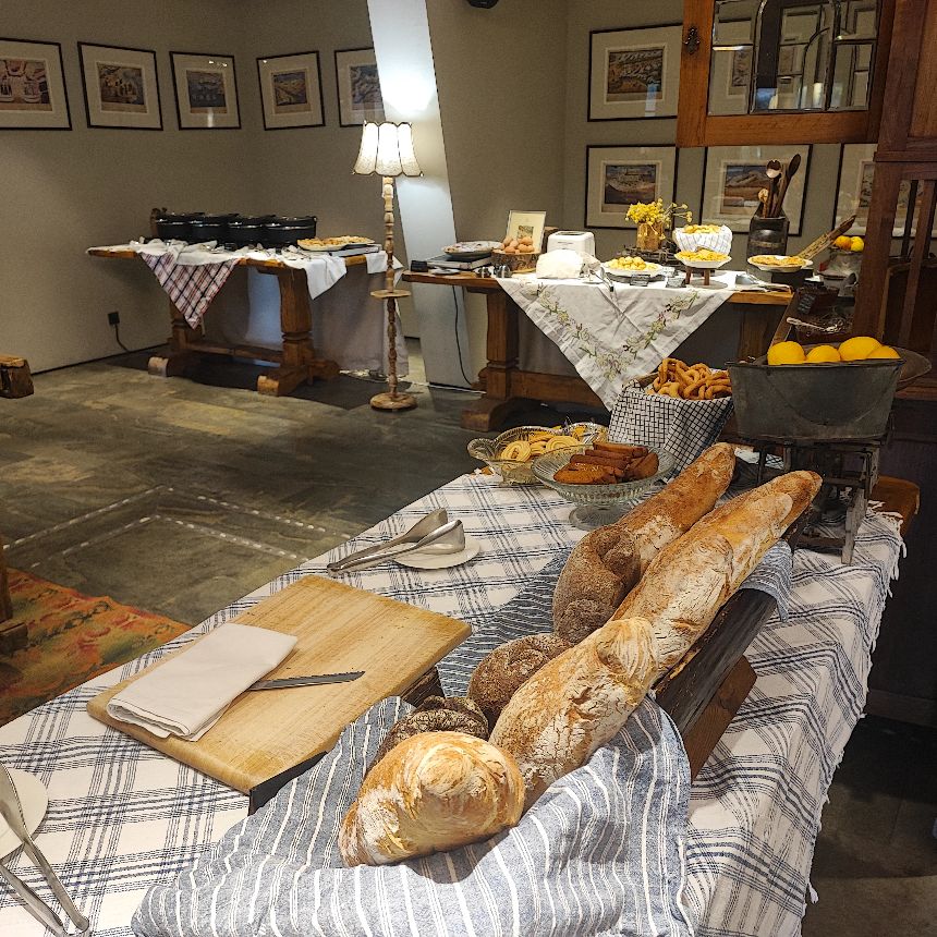 Breakfast at the Kinsterna Hotel in Monemvasia, Greece