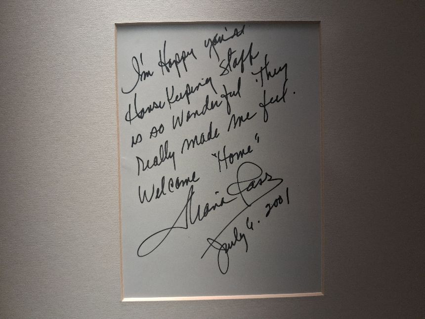Thank you letter of Diana Ross at the Estoril Palácio Hotel, Portugal