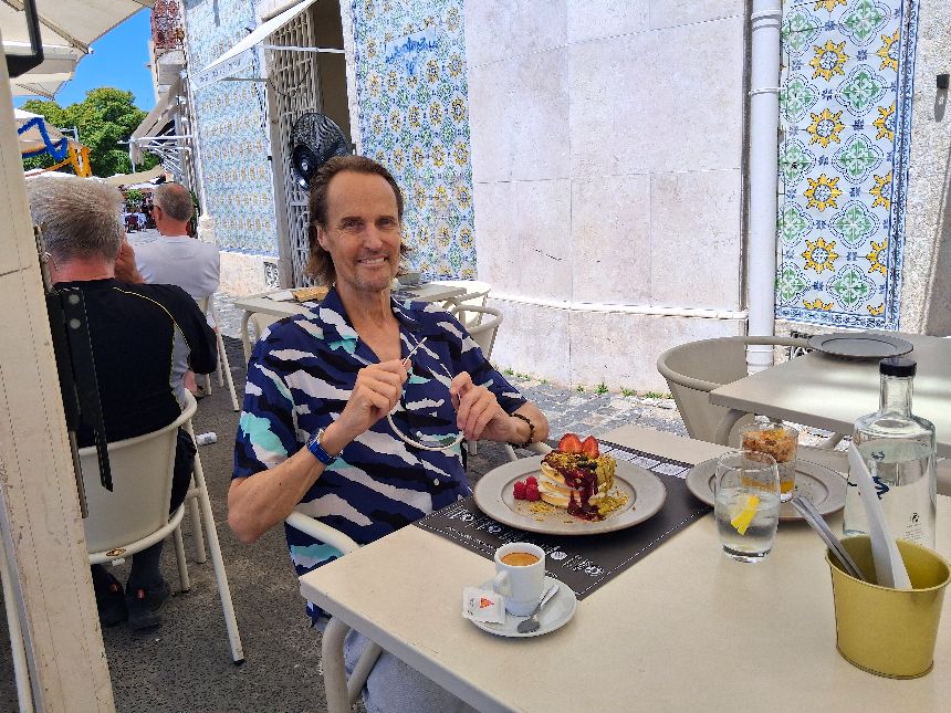 Blogger Karl-Heinz Limberg at Tejo Terrace in Lisbon, Portugal